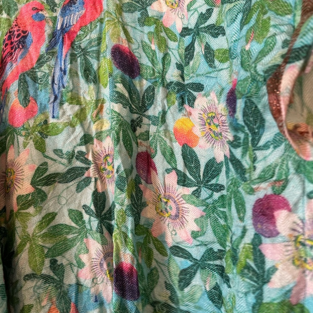 Rare Anthropologie Blank London Floral colorful tropical Wrap New without tags - Picture 12 of 15